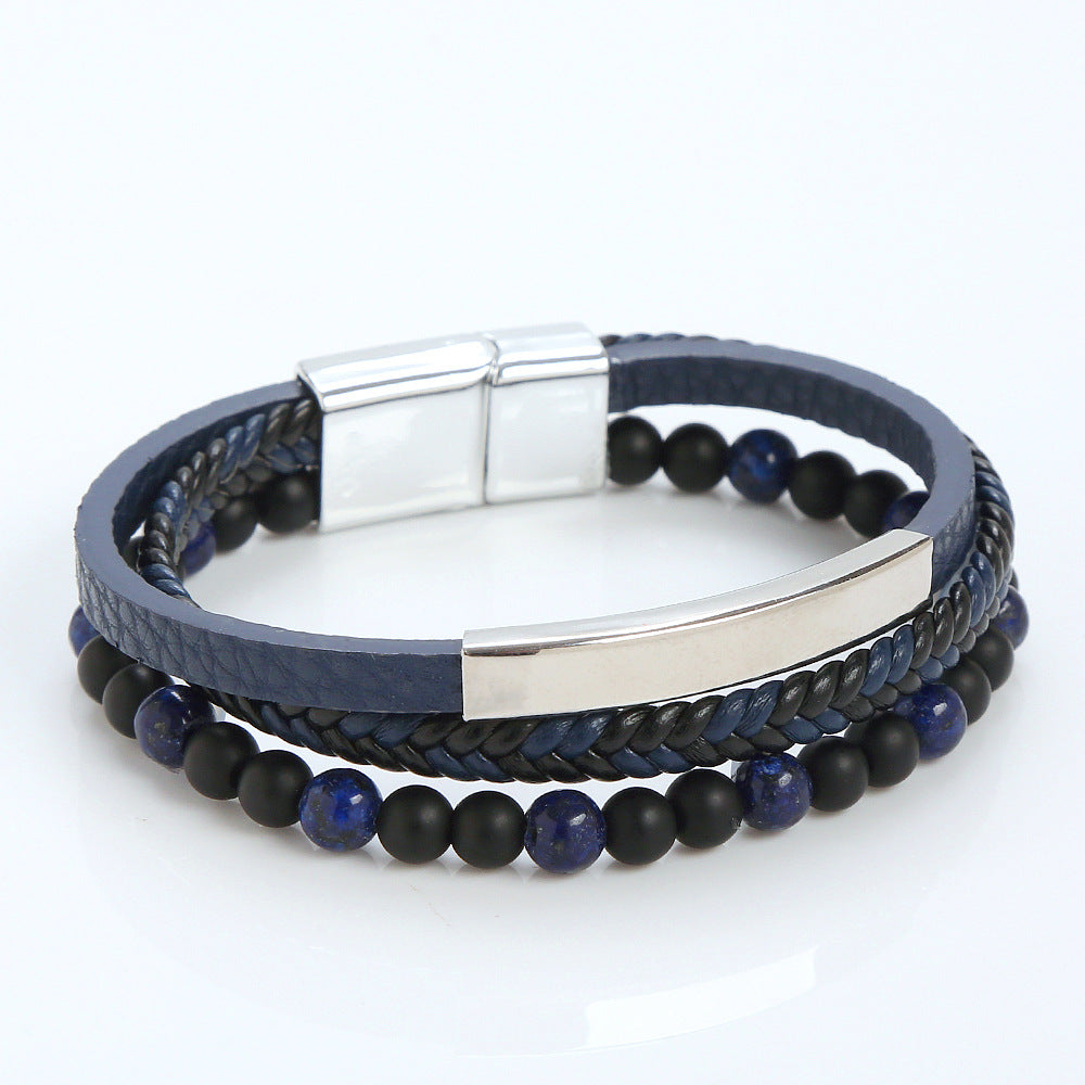 Men's Stainless Steel Bracelet Magnetic Buckle