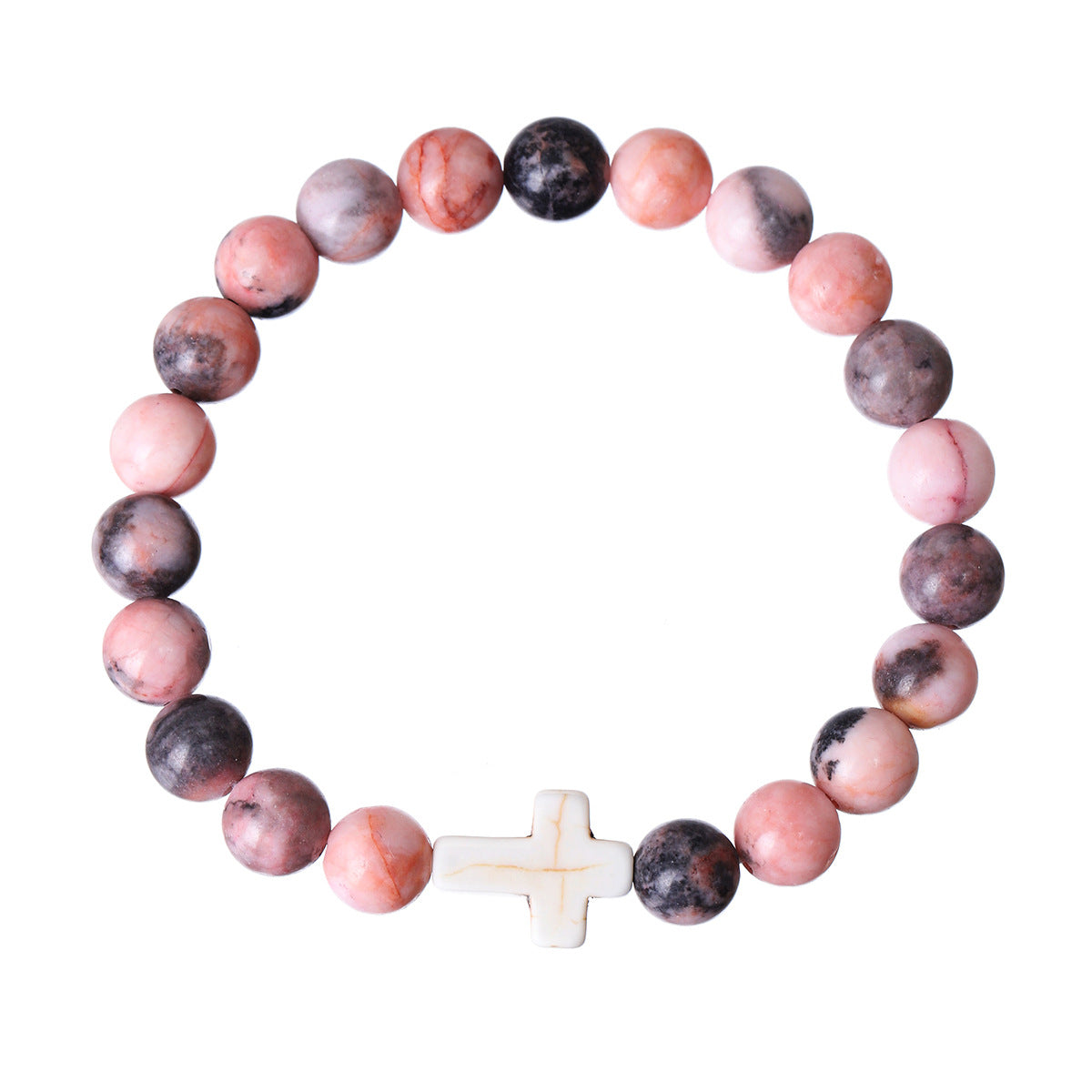 Bracelet perlé en croix de couleurs mélangées en pin impérial