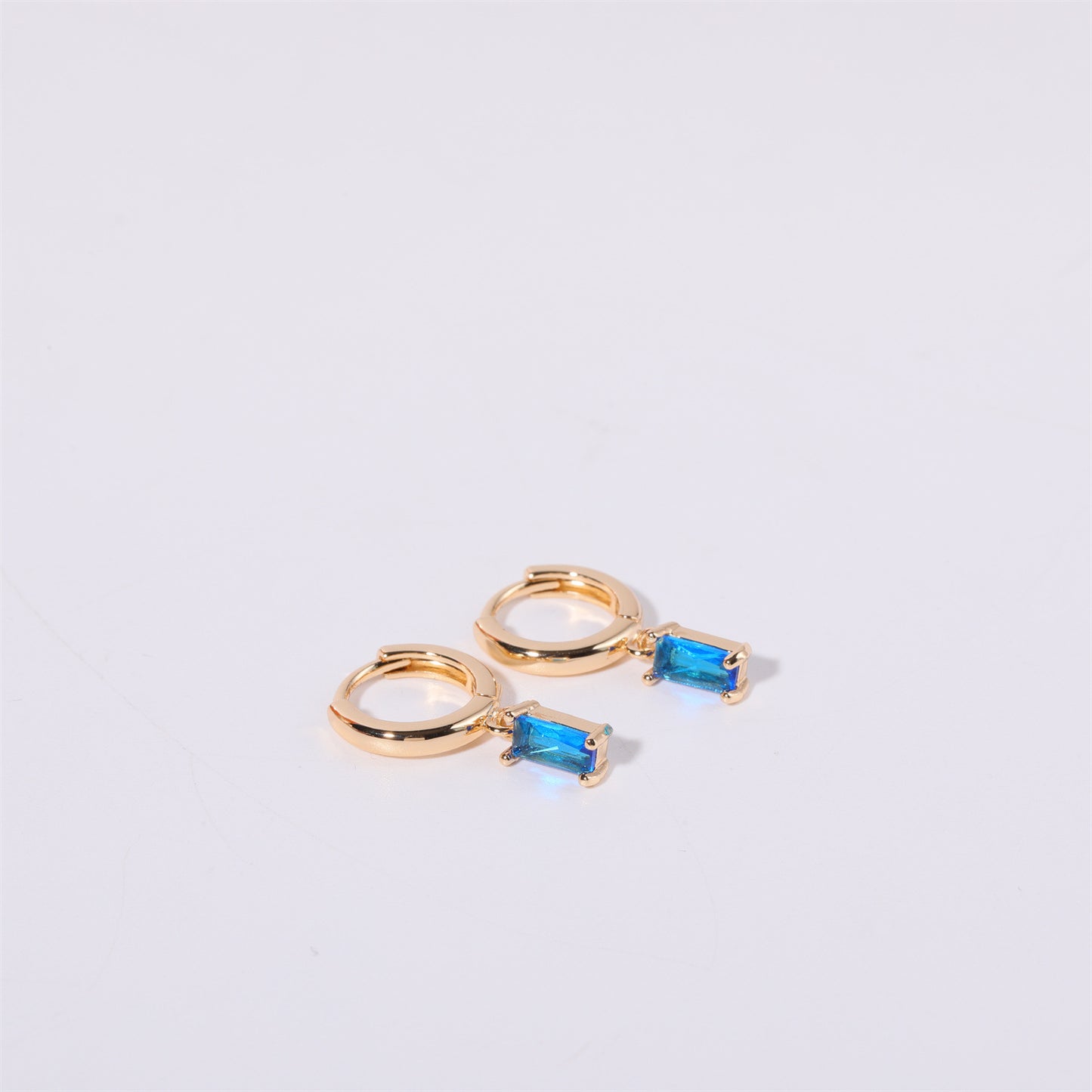 Stainless Steel Twelve Birthstone Earrings Women's Retro
