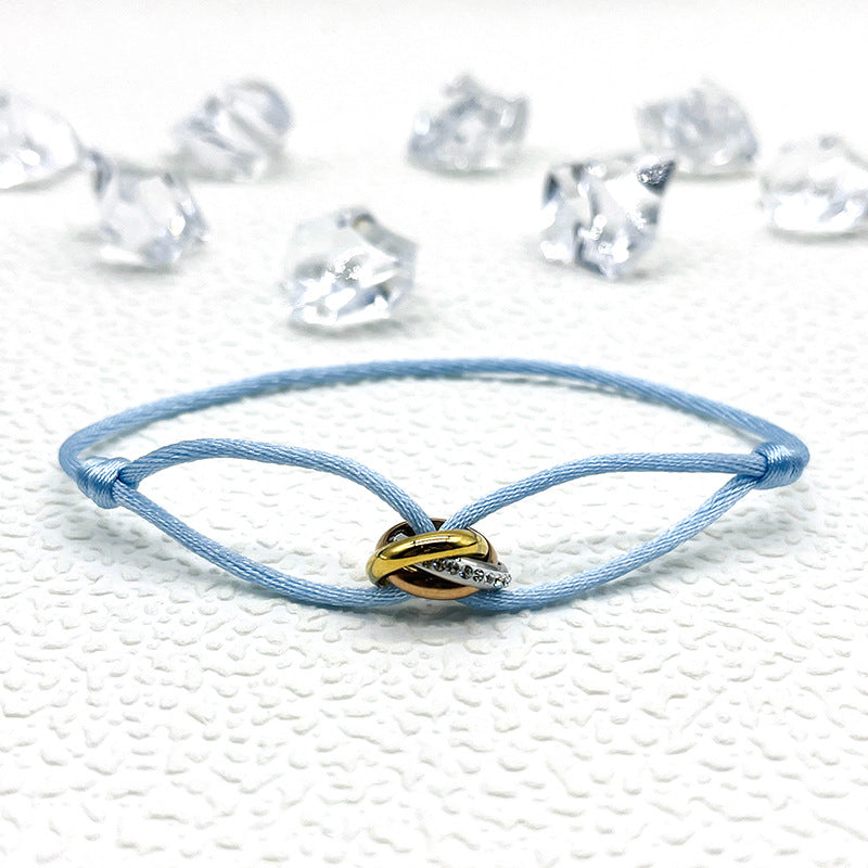 Bracelet tissé de style Ins simple à la mode