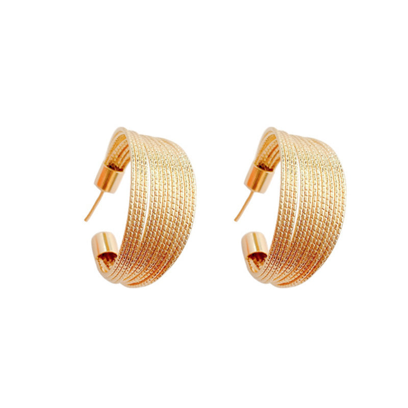 Bague métal aiguille argent boucles d'oreilles généreuses femme