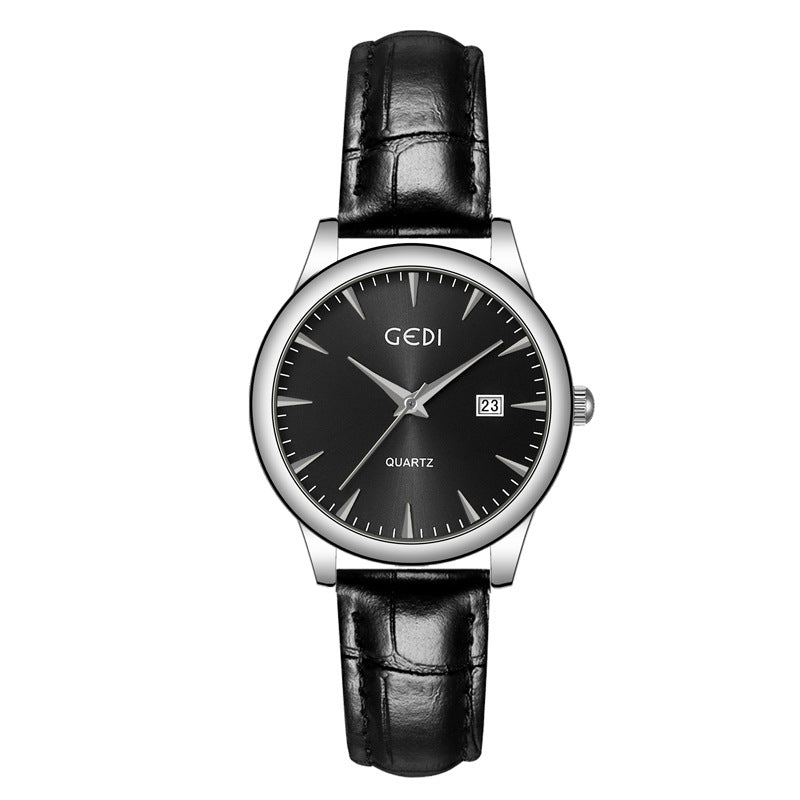 Reloj de cuarzo con calendario simple para parejas