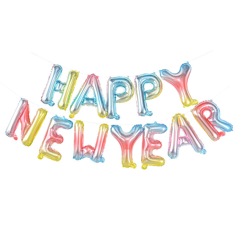 2024 Happy New Year Aluminum Balloon 16-inch Happynewyear