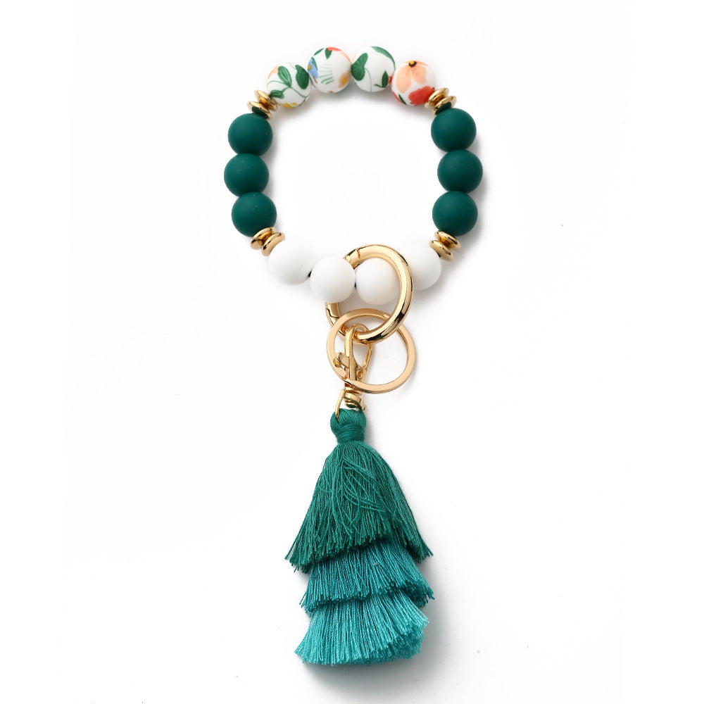Bohemian Style Tassel Pattern Silica Gel Bracelet
