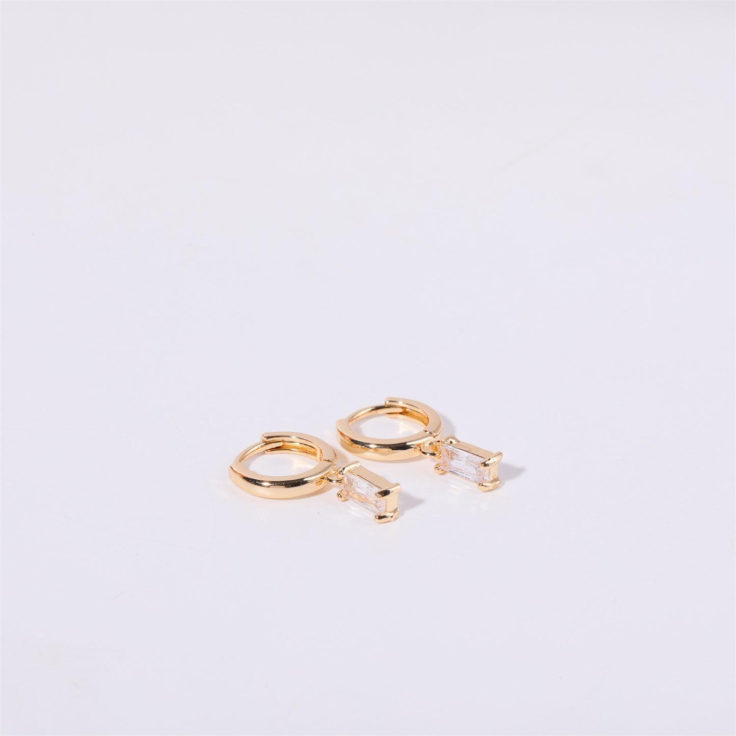 Women's Vintage Simple Stainless Steel Twelve Birthstone Earrings