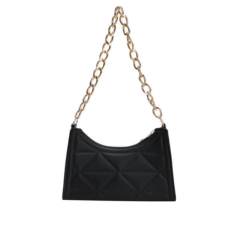 Bolso con textura retro de diamantes Cadena de mujer