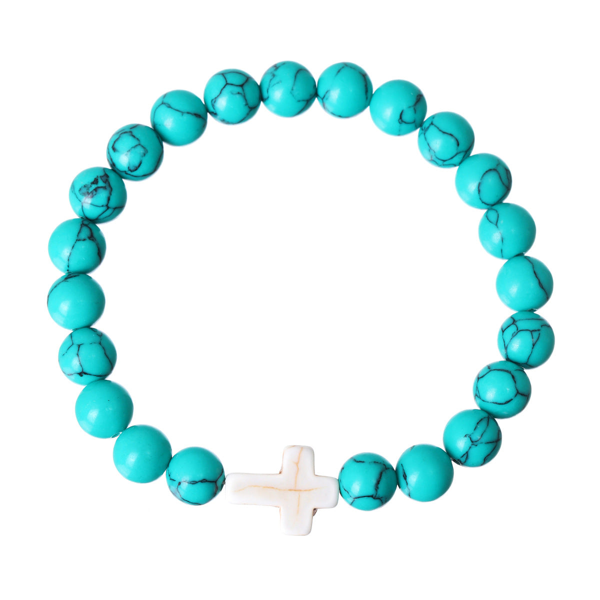 Bracelet perlé en croix de couleurs mélangées en pin impérial