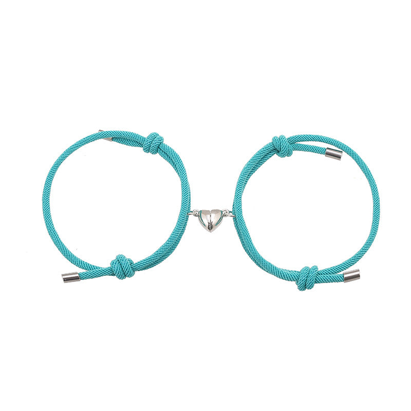 Bracelet de couple d'aspiration d'aimant d'amour en alliage