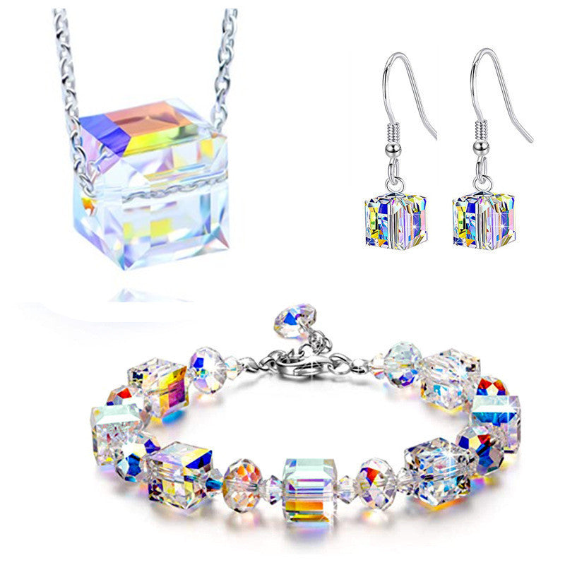 New Colorful Crystal Necklace Bracelet