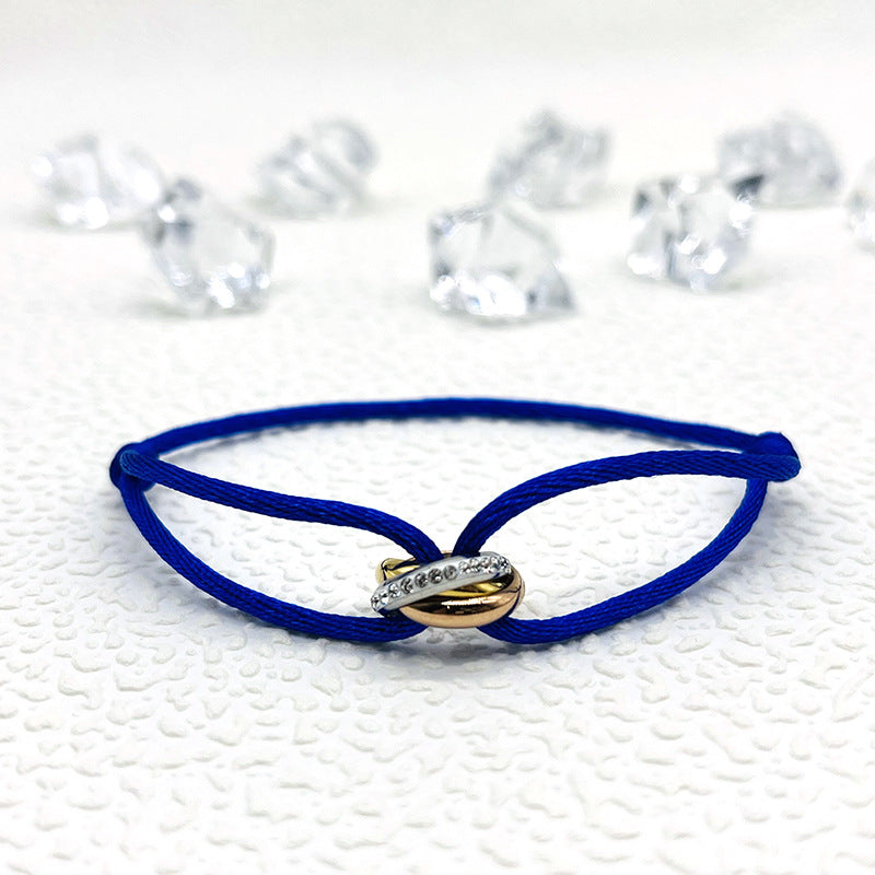 Bracelet tissé de style Ins simple à la mode