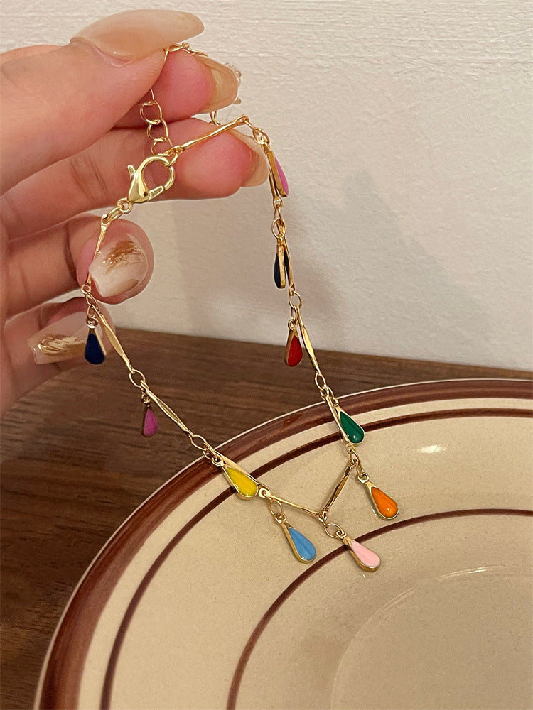 Women's Colorful Fashion Enamel Anklet Ornament