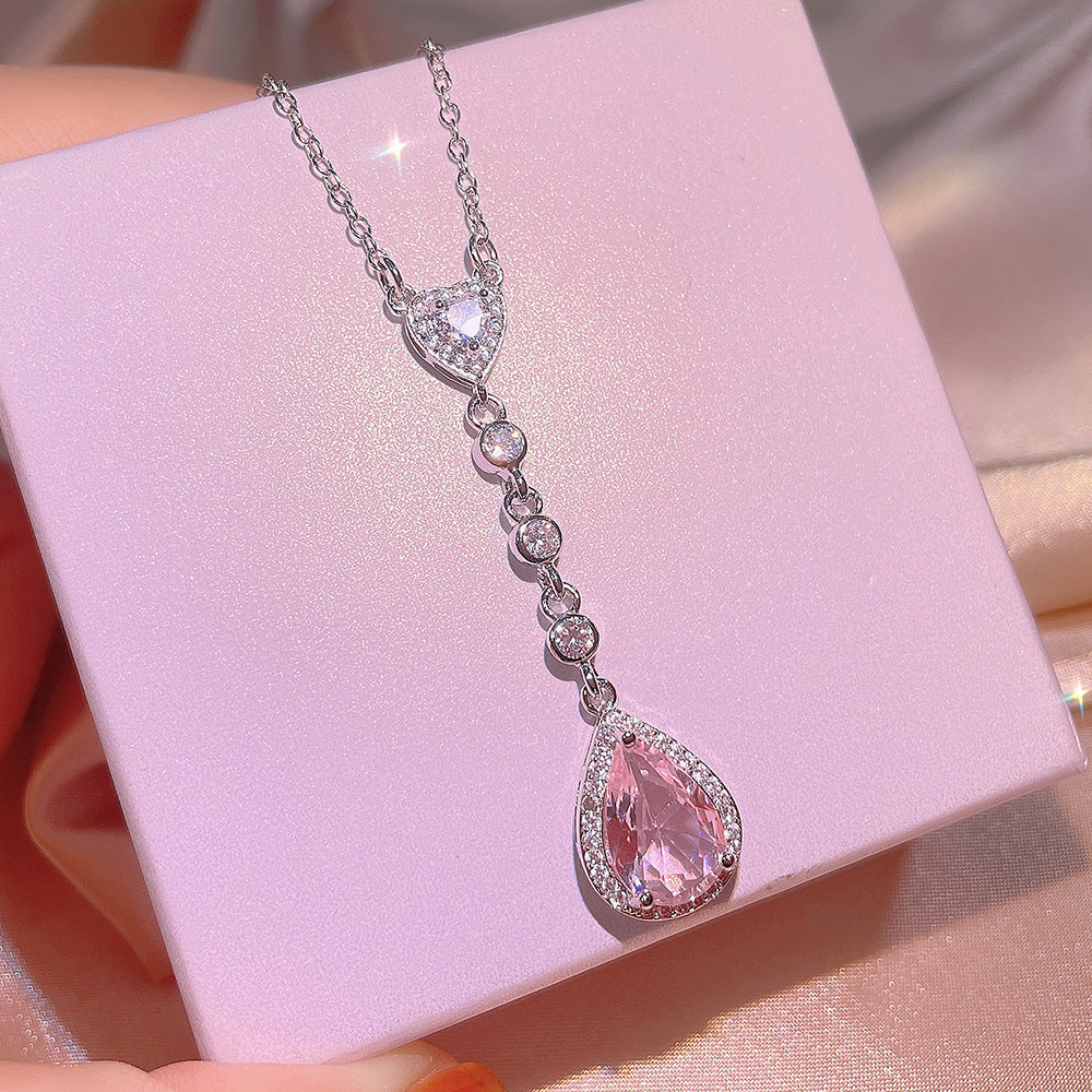 Artificial Diamond Pendant Drop-shaped Suit