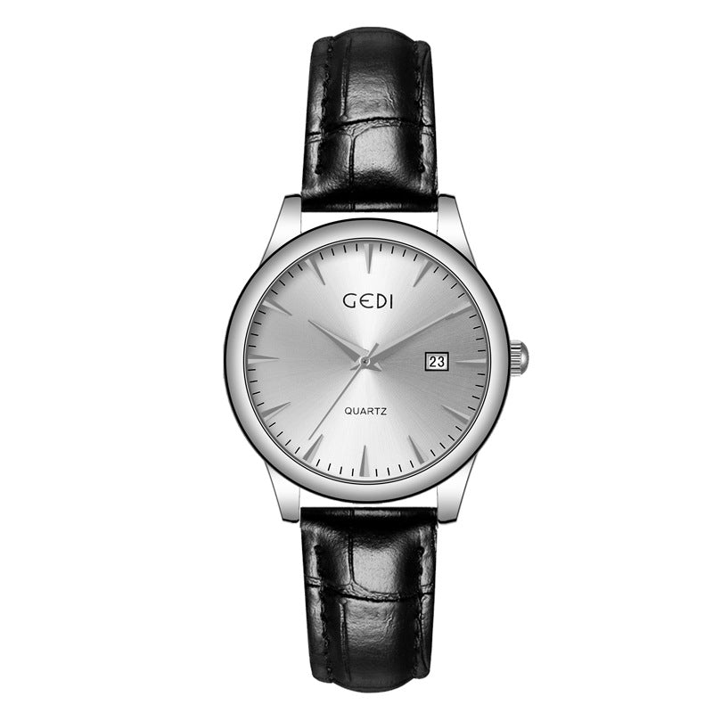 Reloj de cuarzo con calendario simple para parejas