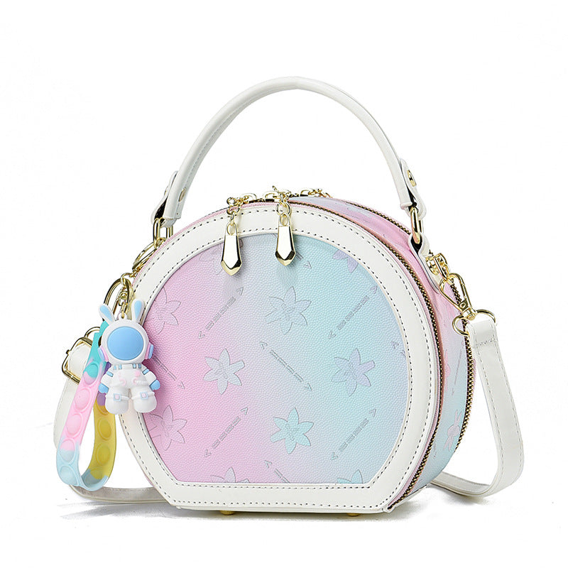 Round Pie Bag Cute Fashion Western Style Keychain Pendant