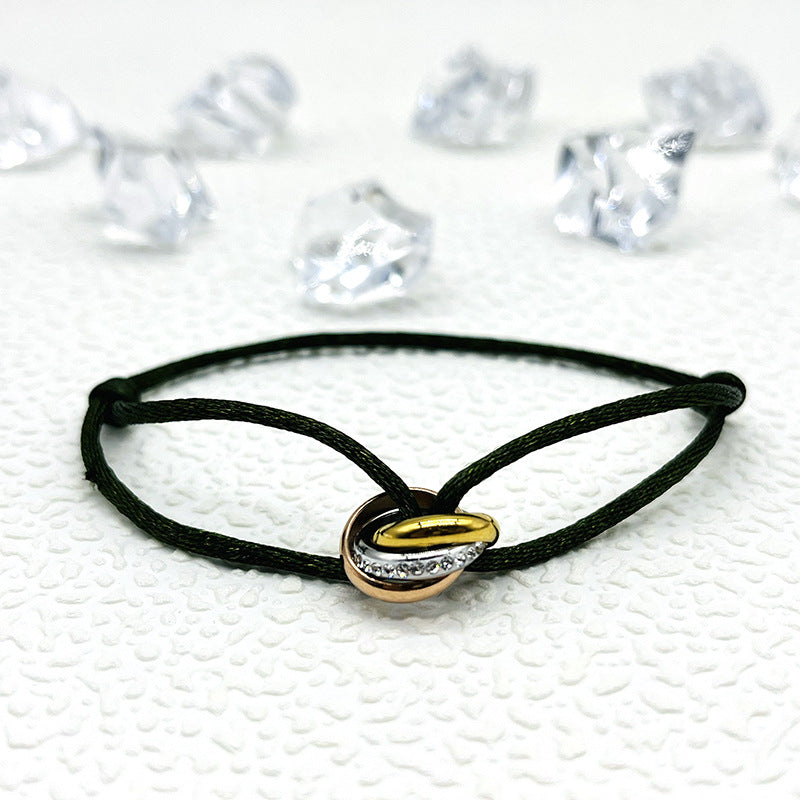 Bracelet tissé de style Ins simple à la mode