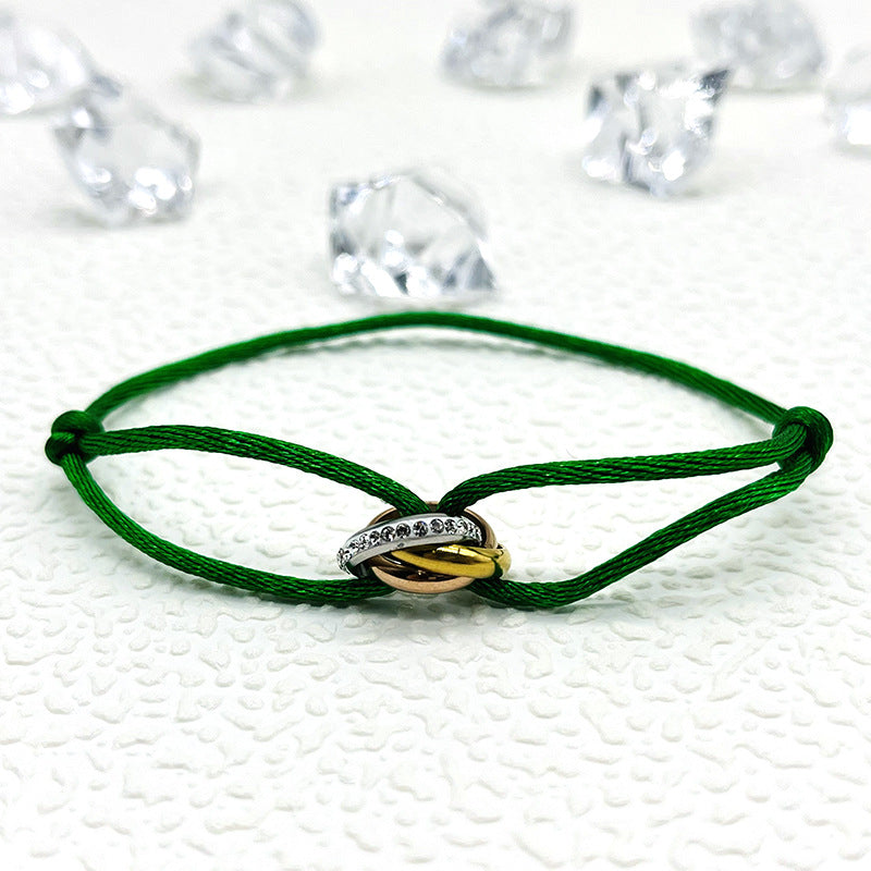 Bracelet tissé de style Ins simple à la mode