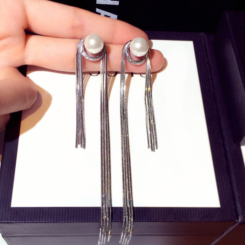 Boucles d'oreilles à pampilles en perles pour femmes