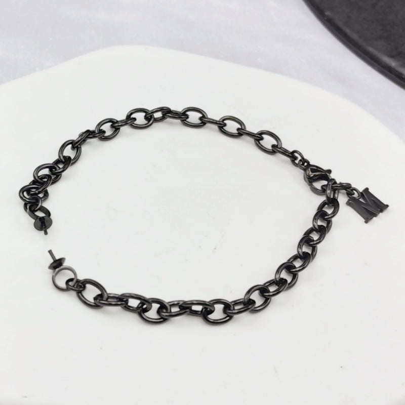 DIY Pearl Accessories Titanium Steel Empty Bracelet Holder