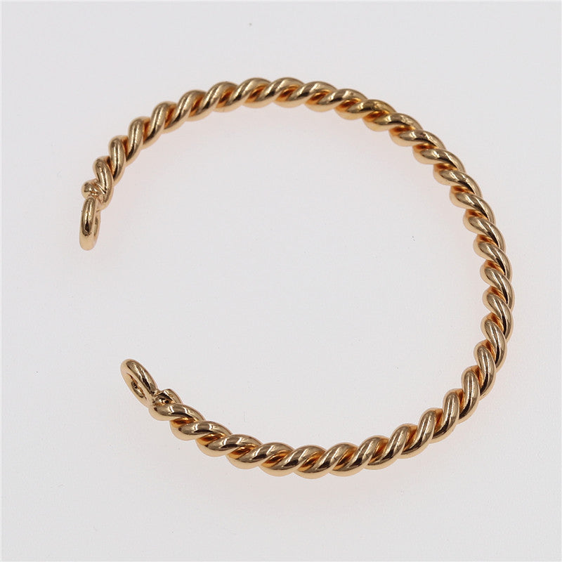 Bracelet torsadé rétro mode femme