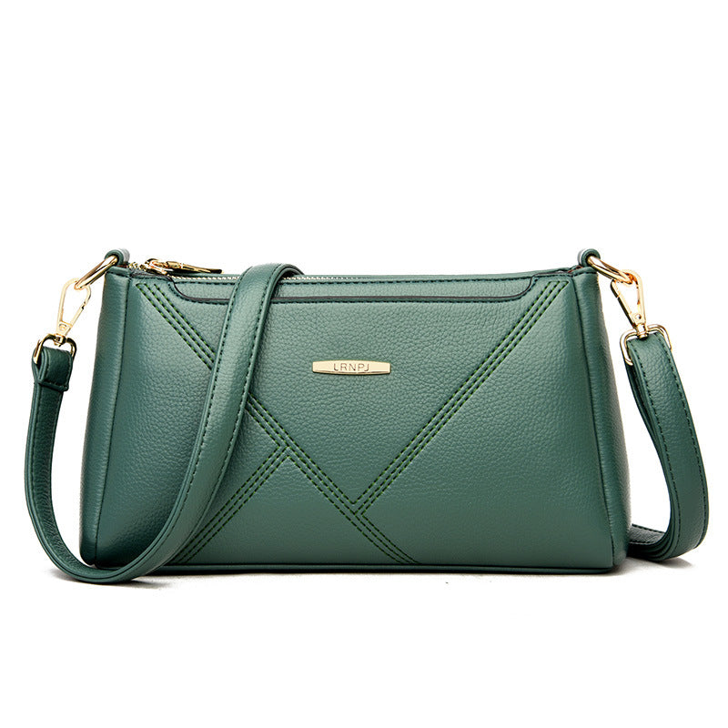 Sac à bandoulière en cuir souple Texture Fashion Lady