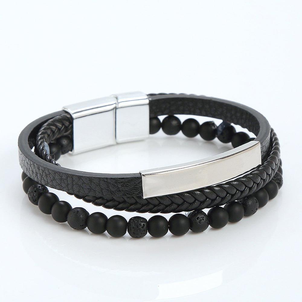 Men's Stainless Steel Bracelet Magnetic Buckle