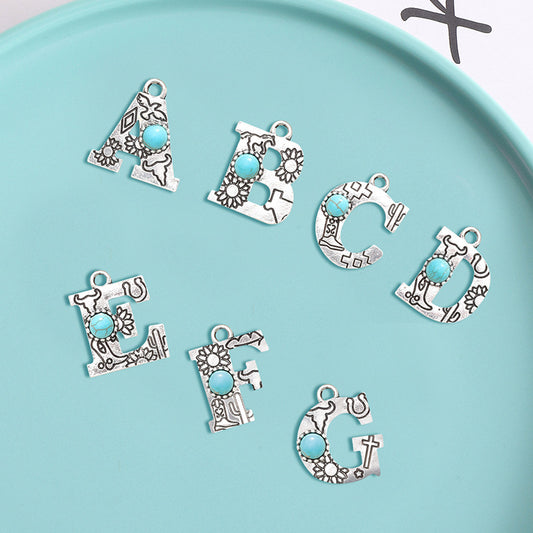 Fashion Alloy Alphabet Letter Earrings Accessories
