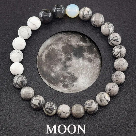 Bracelet planète bijoux à la mode, huit planètes, pierre naturelle