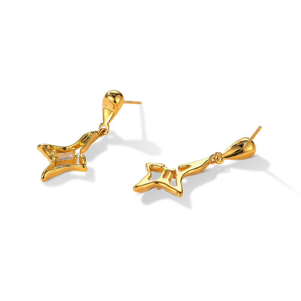 New Star Ear Studs Women's Simple