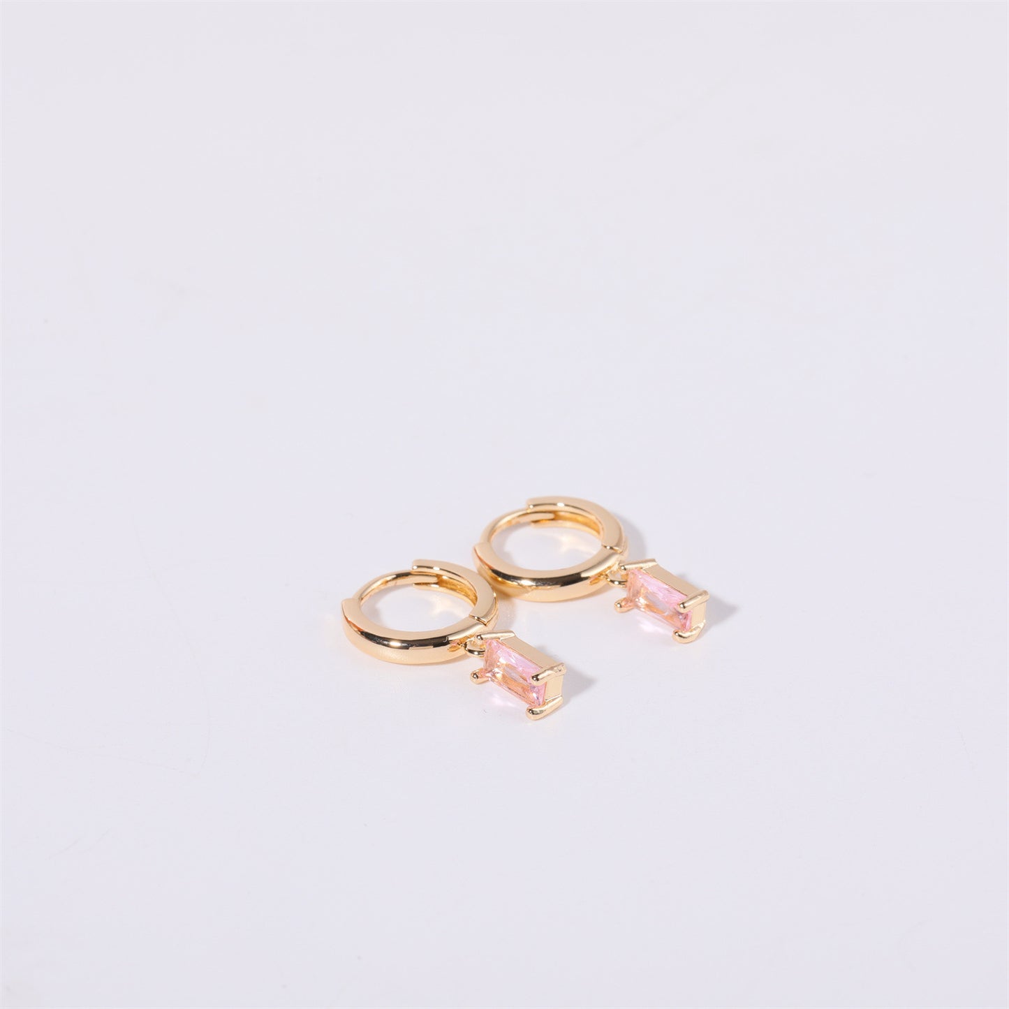Women's Vintage Simple Stainless Steel Twelve Birthstone Earrings