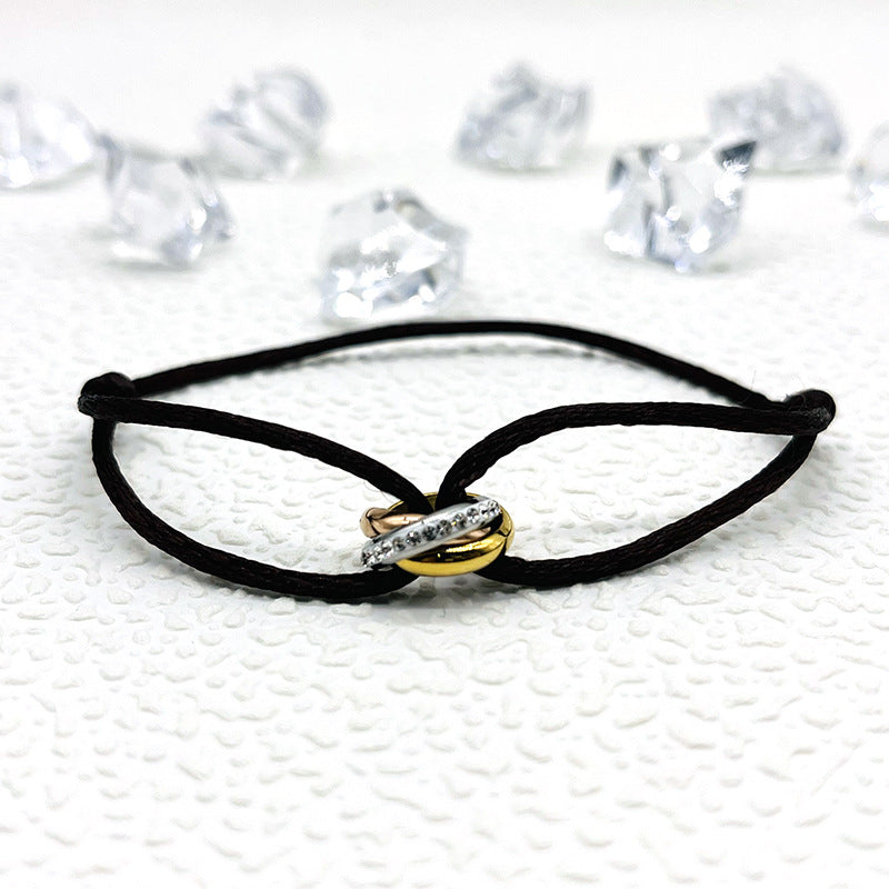 Bracelet tissé de style Ins simple à la mode
