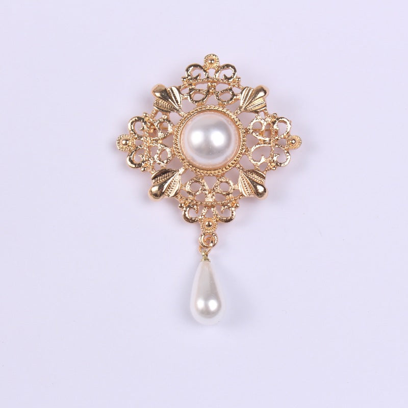 Broche de manteau de style baroque rétro Design Court
