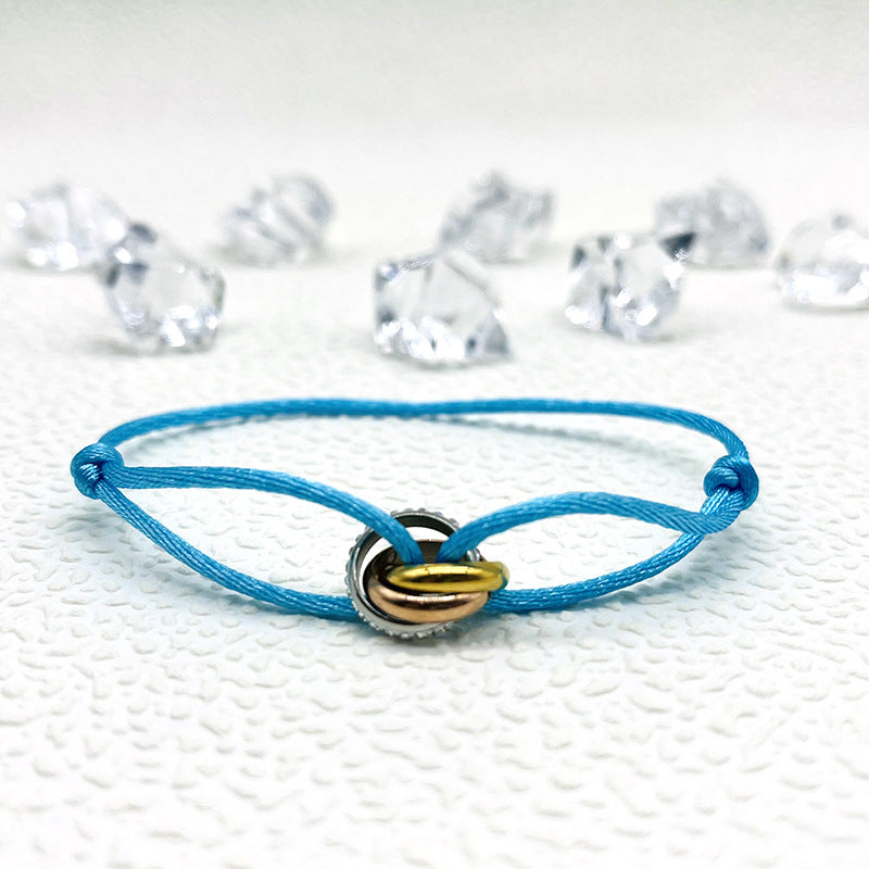 Bracelet tissé de style Ins simple à la mode