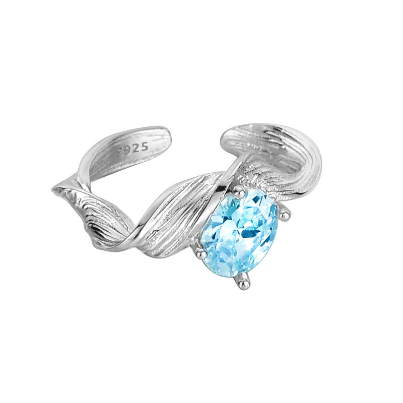 Bague arbre texturé en argent sterling pour femmes