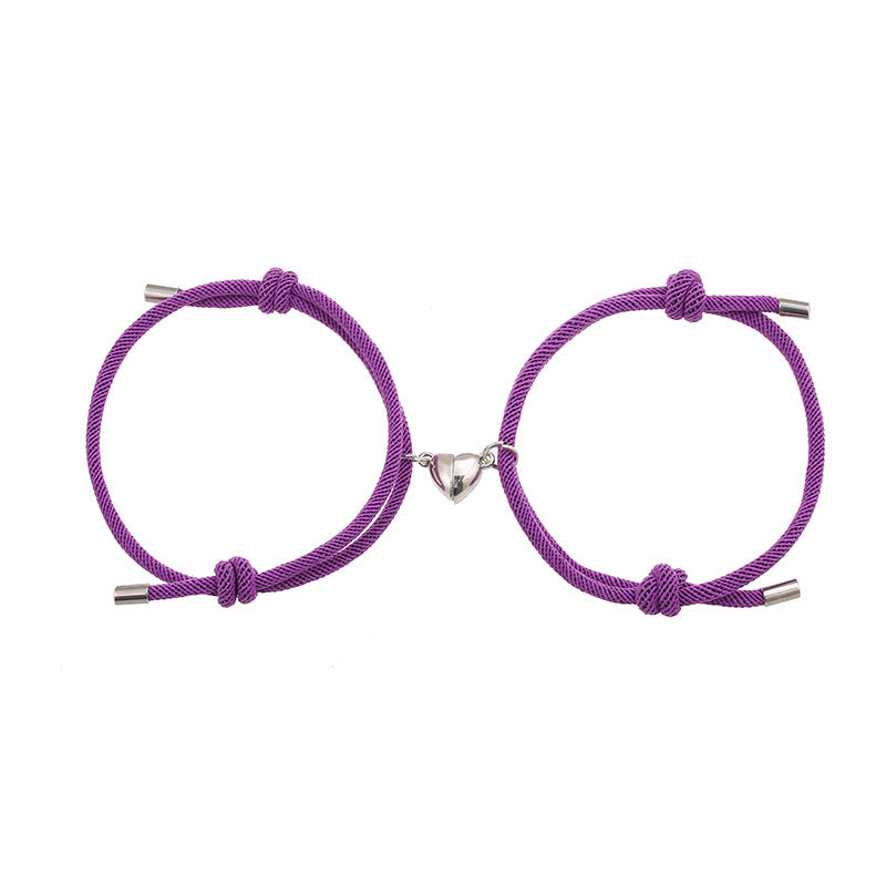 Bracelet de couple d'aspiration d'aimant d'amour en alliage