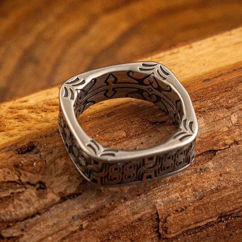 Taigu Carré Rond Pangu Mode Homme Rétro