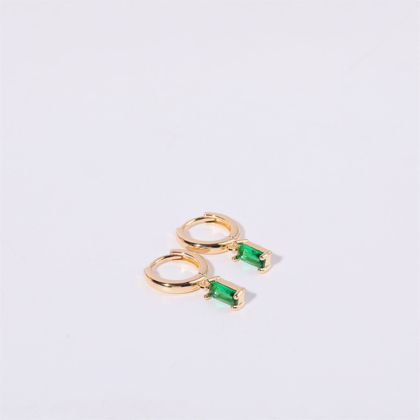 Women's Vintage Simple Stainless Steel Twelve Birthstone Earrings