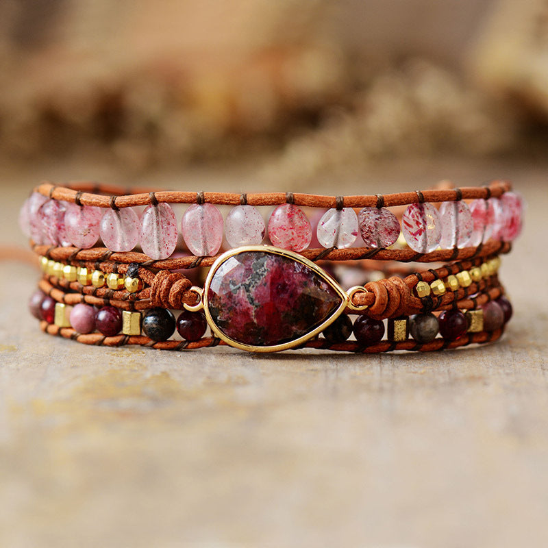Bracelet de perles tissées à la main, personnalité de la mode