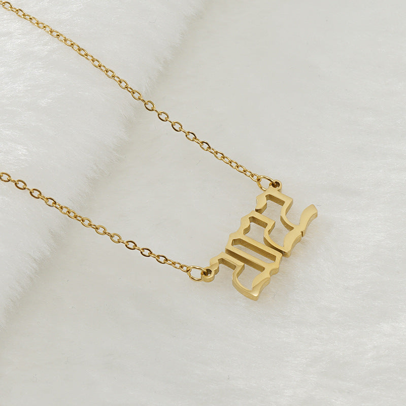 Collier en acier inoxydable 18 carats année 1990-2020