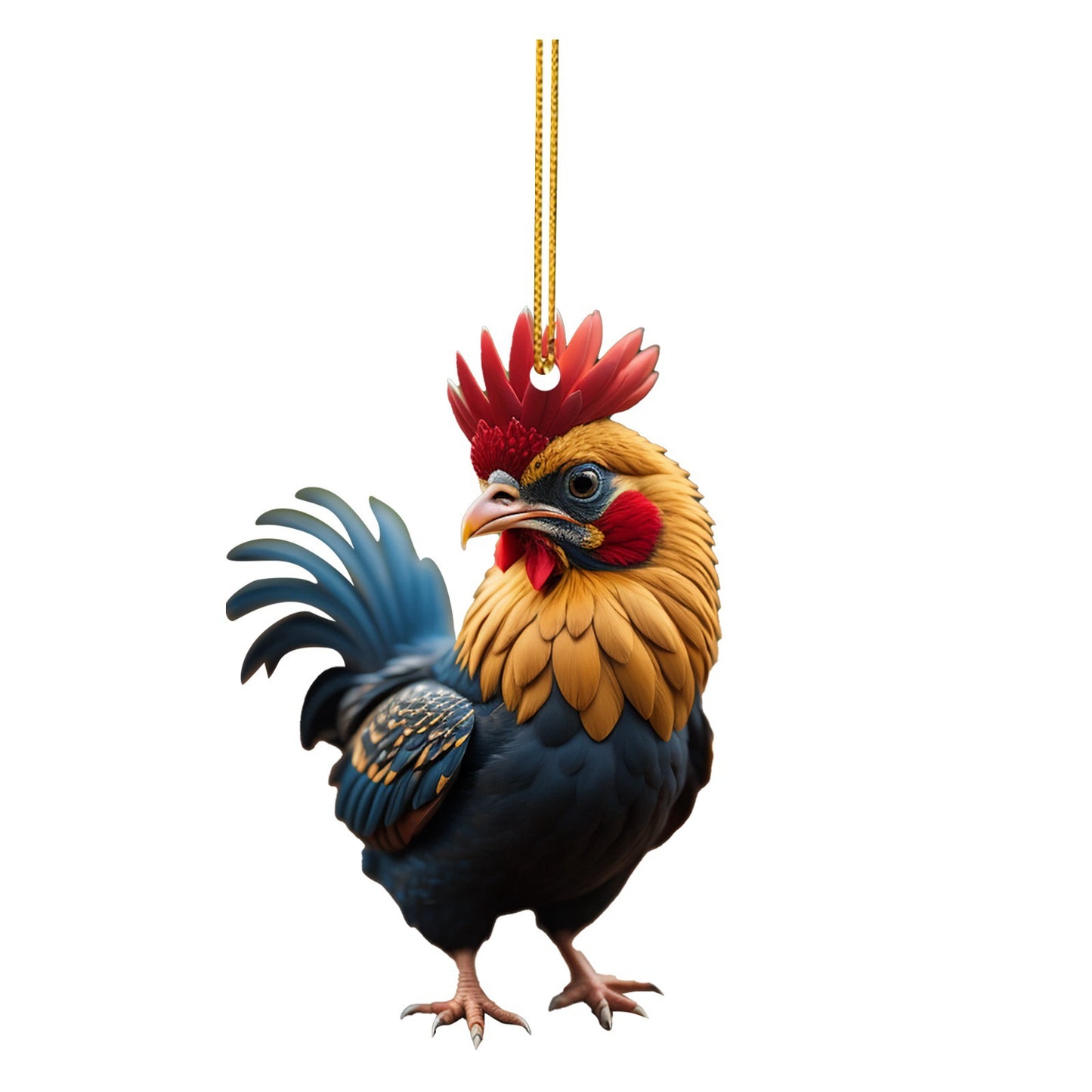 Pendentif arbre de poulet Animal créatif de noël en acrylique