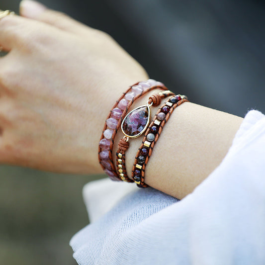 Bracelet de perles tissées à la main, personnalité de la mode