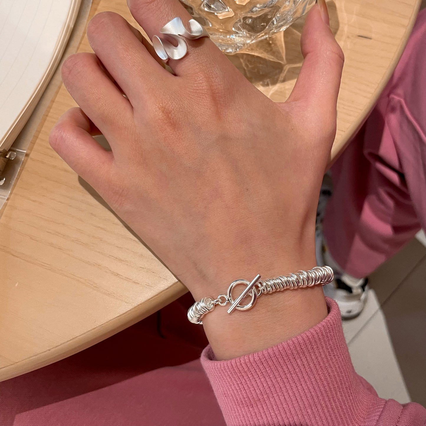 Personalized OT Buckle Bracelet Women's Retro Heavy Industry