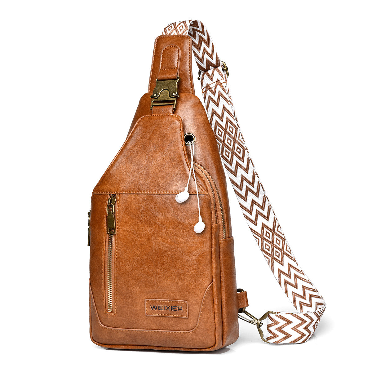 Sac messager à bandoulière rétro de grande capacité pour hommes