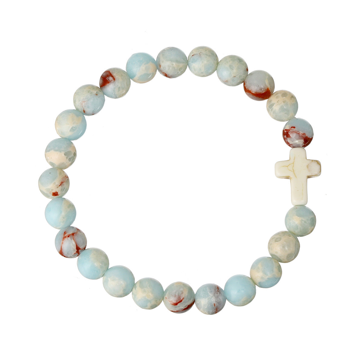 Bracelet perlé en croix de couleurs mélangées en pin impérial