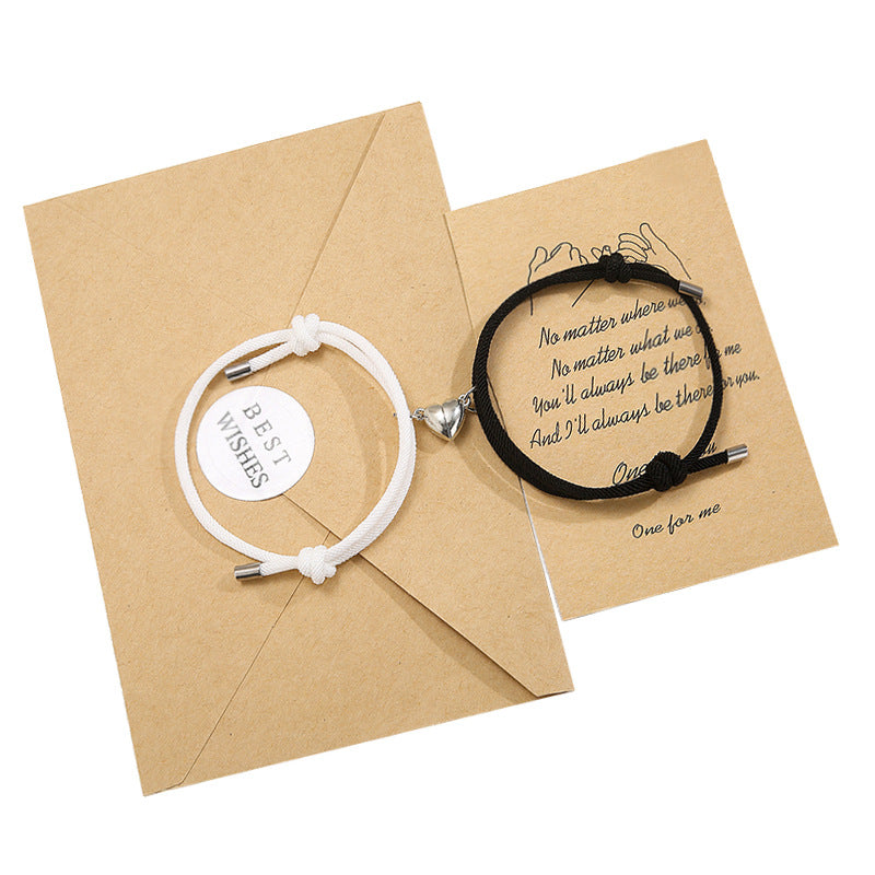 Bracelet de couple d'aspiration d'aimant d'amour en alliage