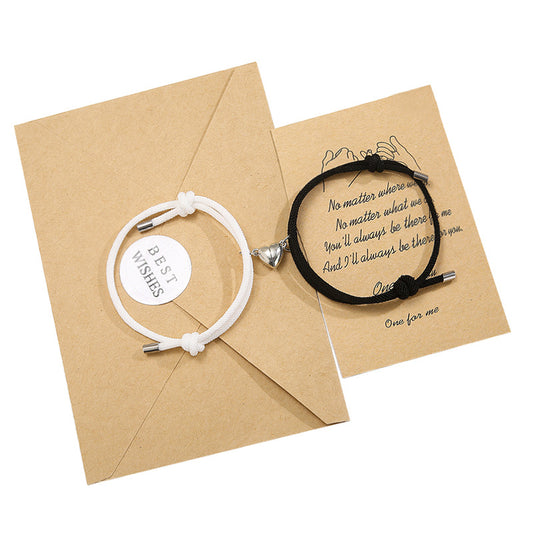 Alloy Love Magnet Suction Couple Bracelet
