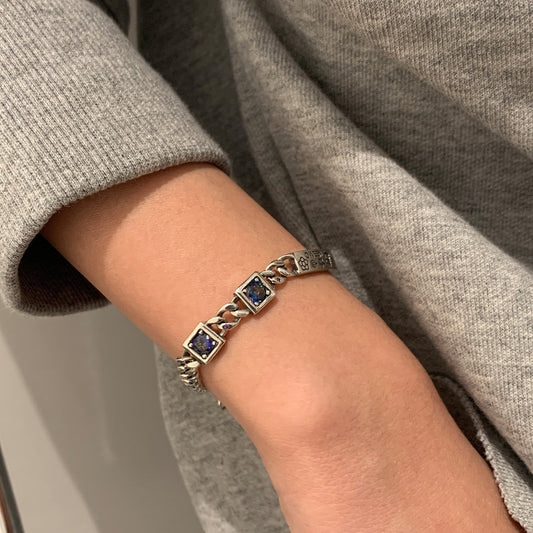 Women's Silver Stitching Bracelet Retro Fashion