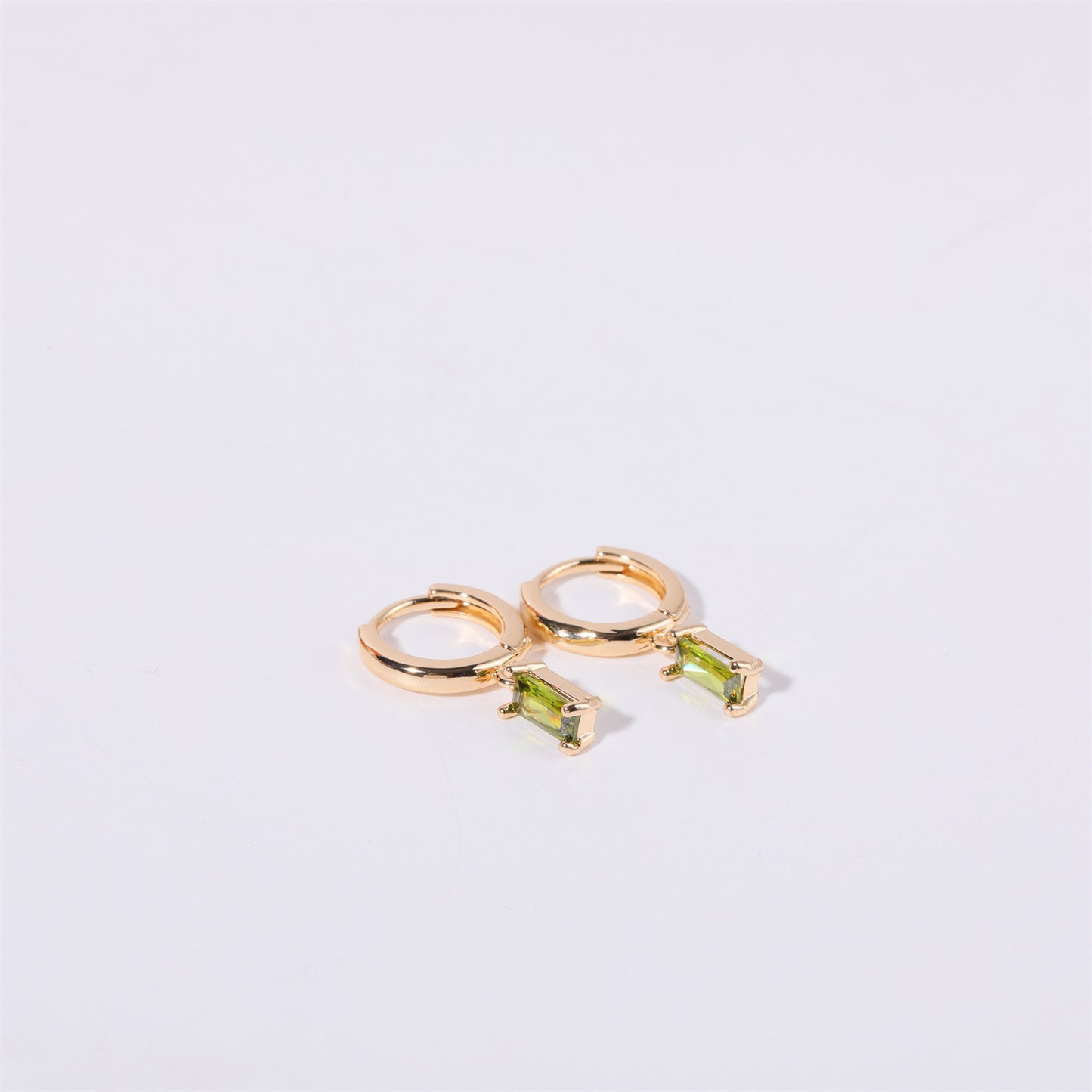 Stainless Steel Twelve Birthstone Earrings Women's Retro