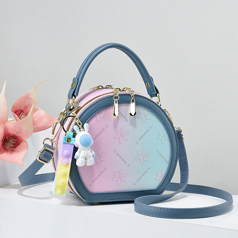 Round Pie Bag Cute Fashion Western Style Keychain Pendant