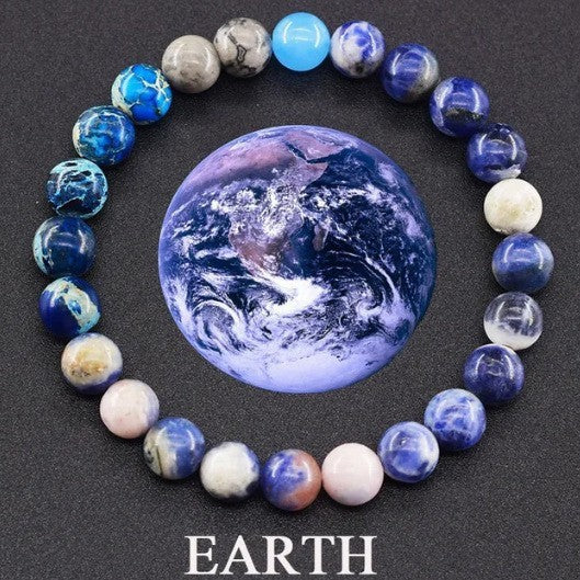 Bracelet planète bijoux à la mode, huit planètes, pierre naturelle