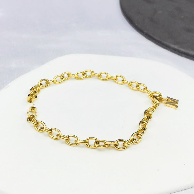 DIY Pearl Accessories Titanium Steel Empty Bracelet Holder